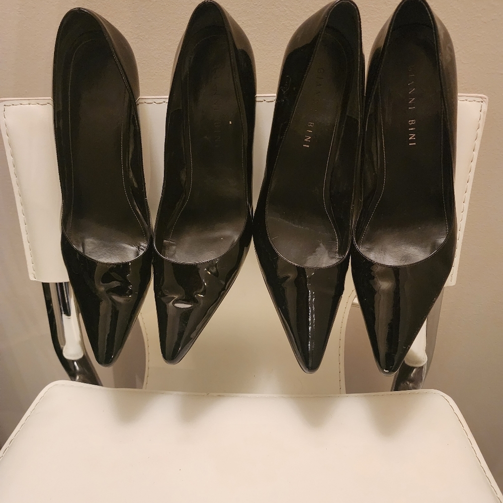 Gianni Bini Black Patten Heels, 8.5 M - 2 pairs!!